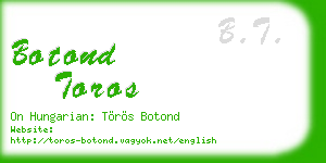 botond toros business card